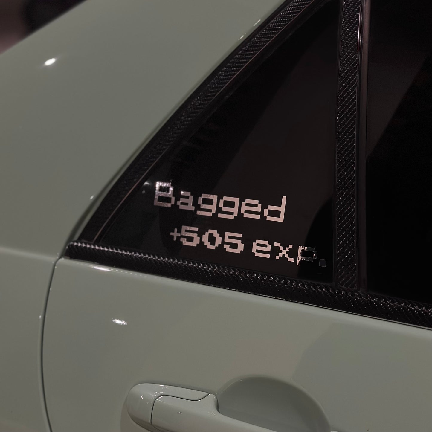 Bagged +505 exp. Window Sticker