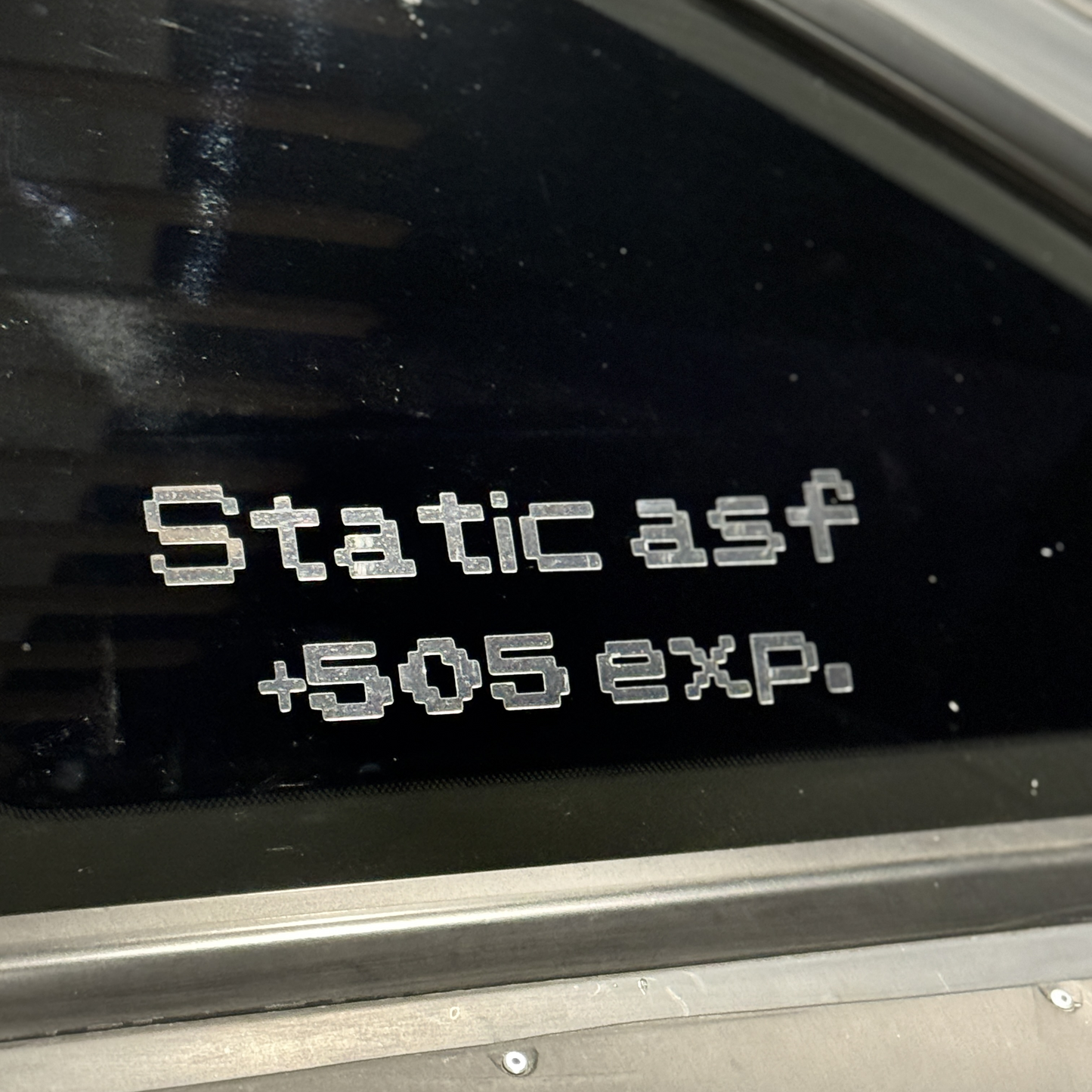 Static +505 exp. Window Sticker